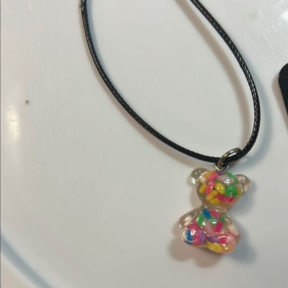 Colorful Bear Pendant Necklace - Picture 2 of 2